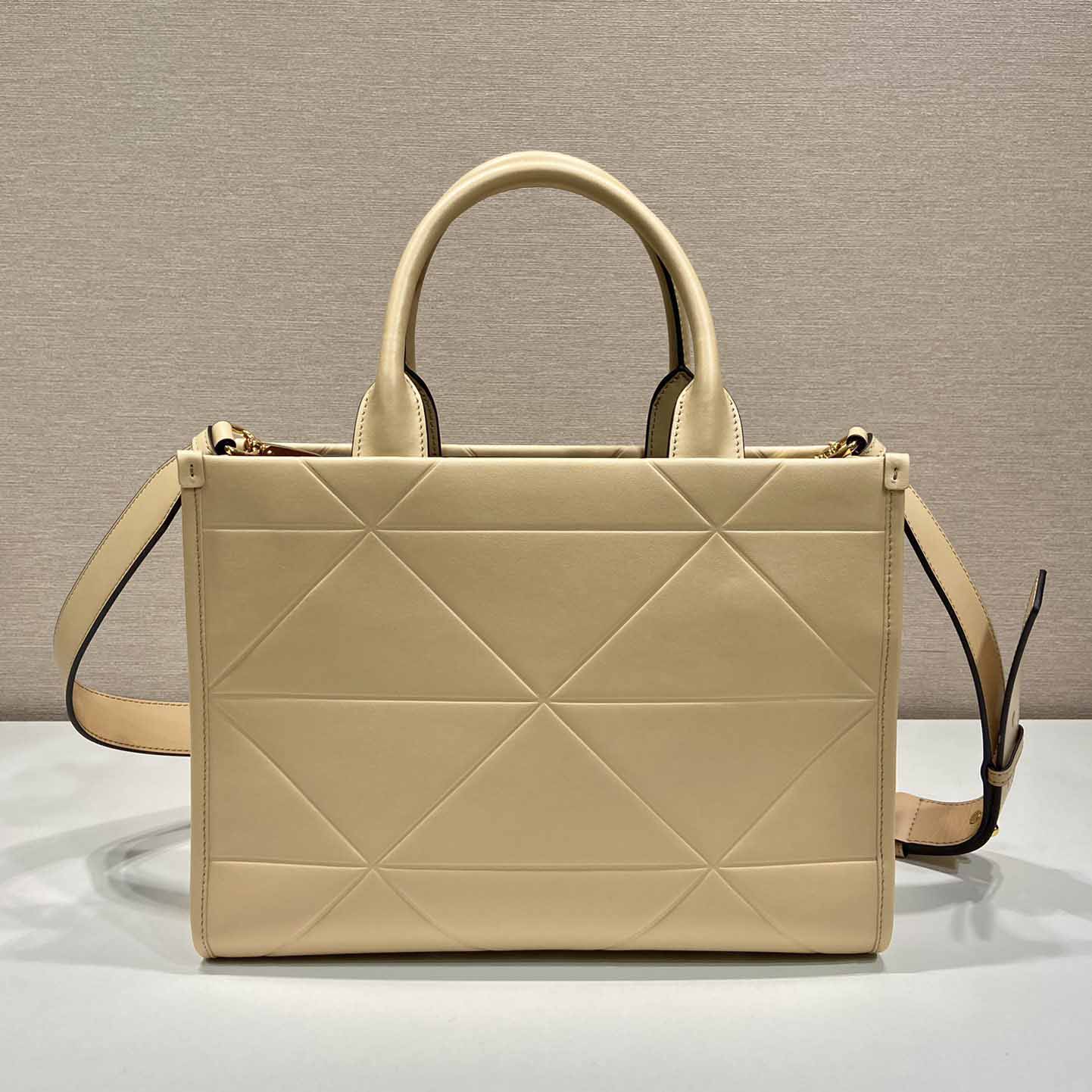 Prada Small Leather Prada Symbole Bag With Topstitching - PerfectKickZ