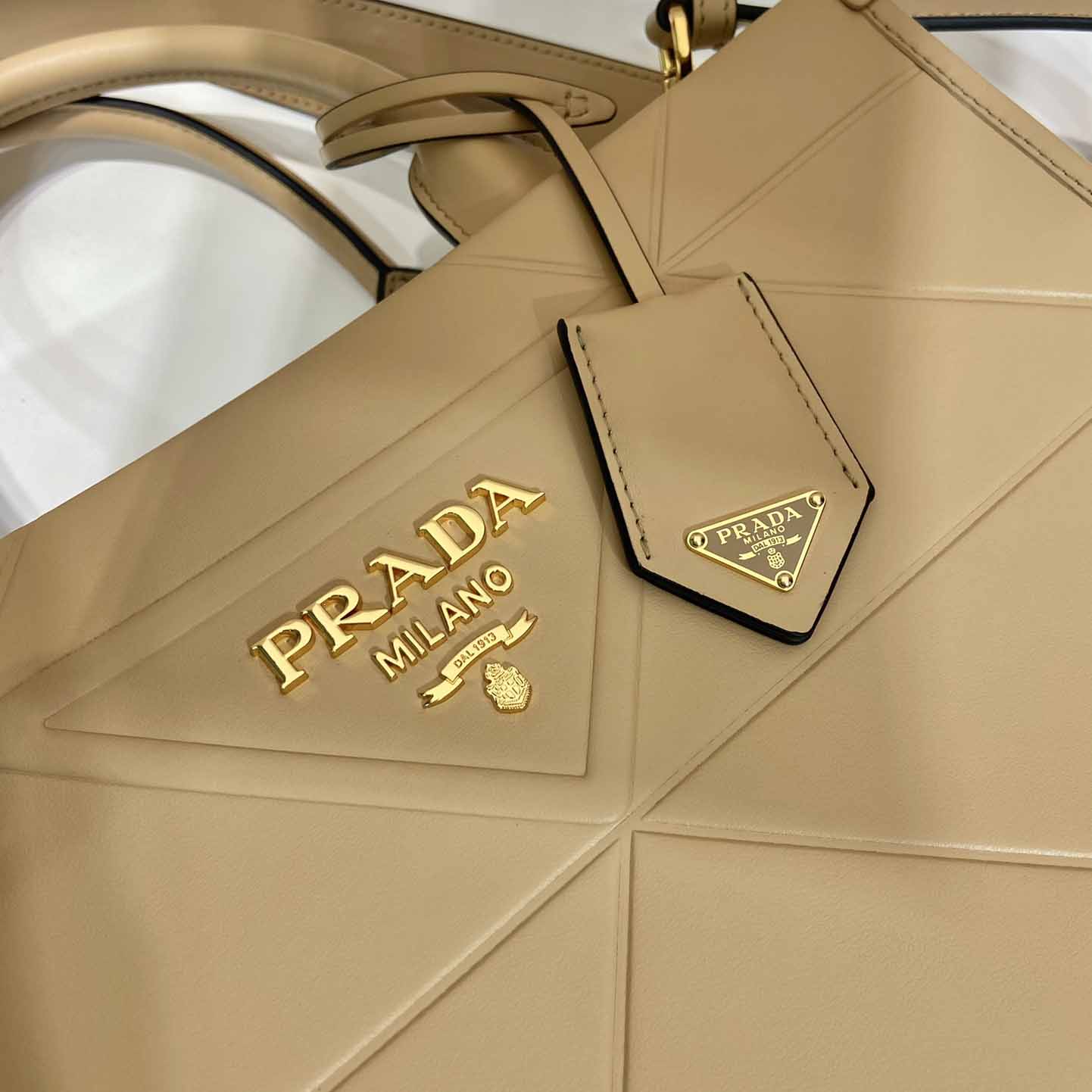 Prada Small Leather Prada Symbole Bag With Topstitching - PerfectKickZ