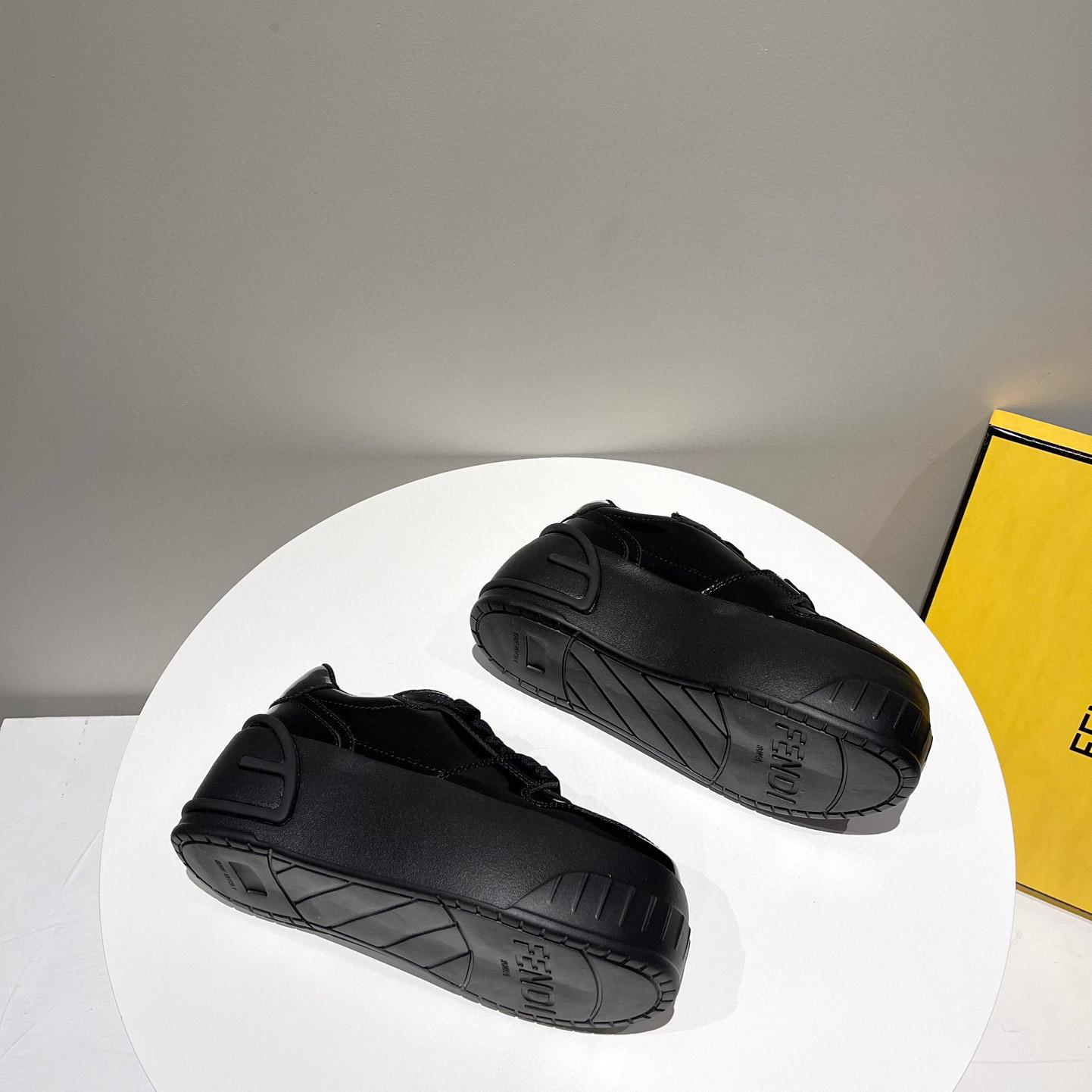 Fendi Fashion Show Black Leather Low-Tops Sneaker  - PerfectKickZ