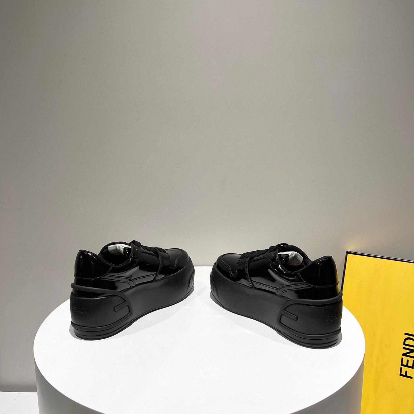 Fendi Fashion Show Black Leather Low-Tops Sneaker  - PerfectKickZ