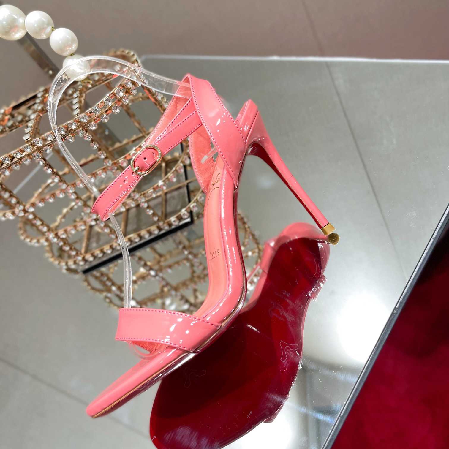 Christian Louboutin Loubigirl 100mm Patent Leather Heels - PerfectKickZ