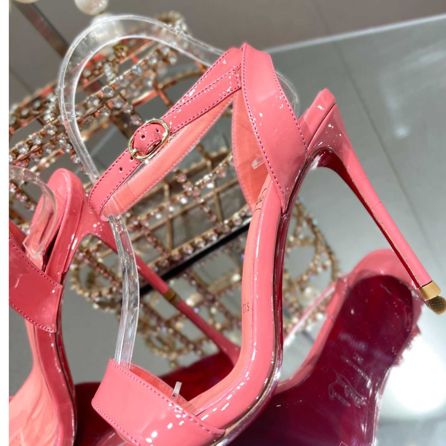 Christian Louboutin Loubigirl 100mm Patent Leather Heels - PerfectKickZ