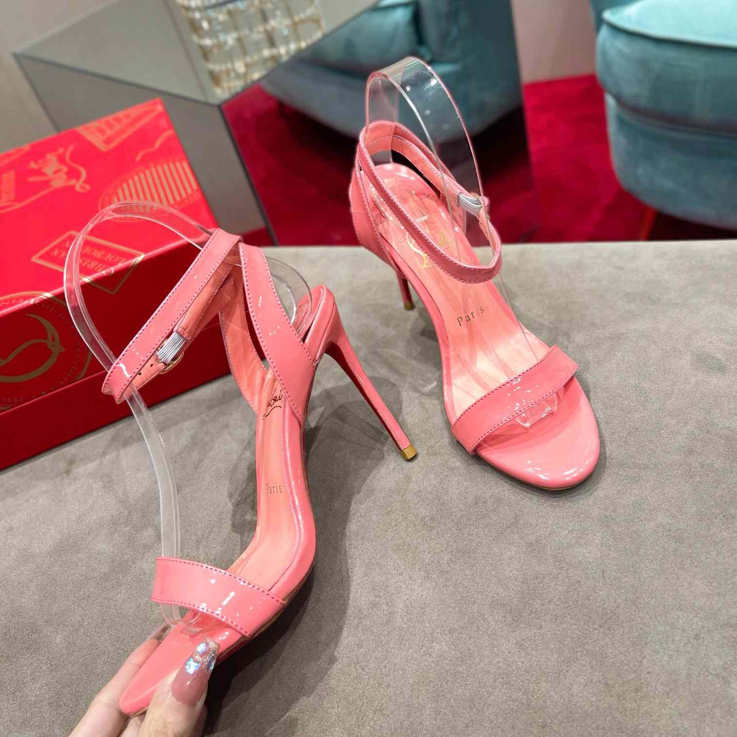 Christian Louboutin Loubigirl 100mm Patent Leather Heels - PerfectKickZ