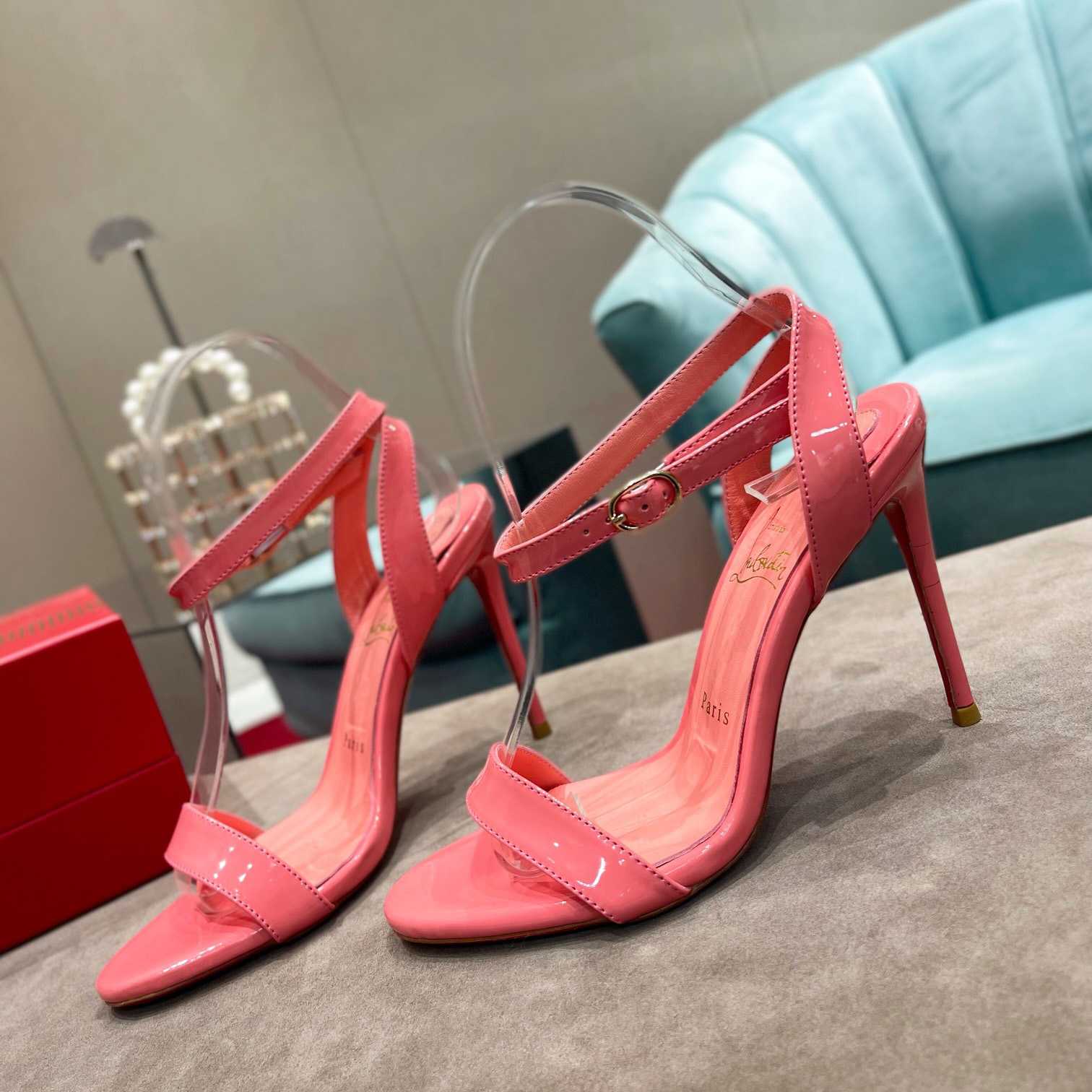 Christian Louboutin Loubigirl 100mm Patent Leather Heels - PerfectKickZ