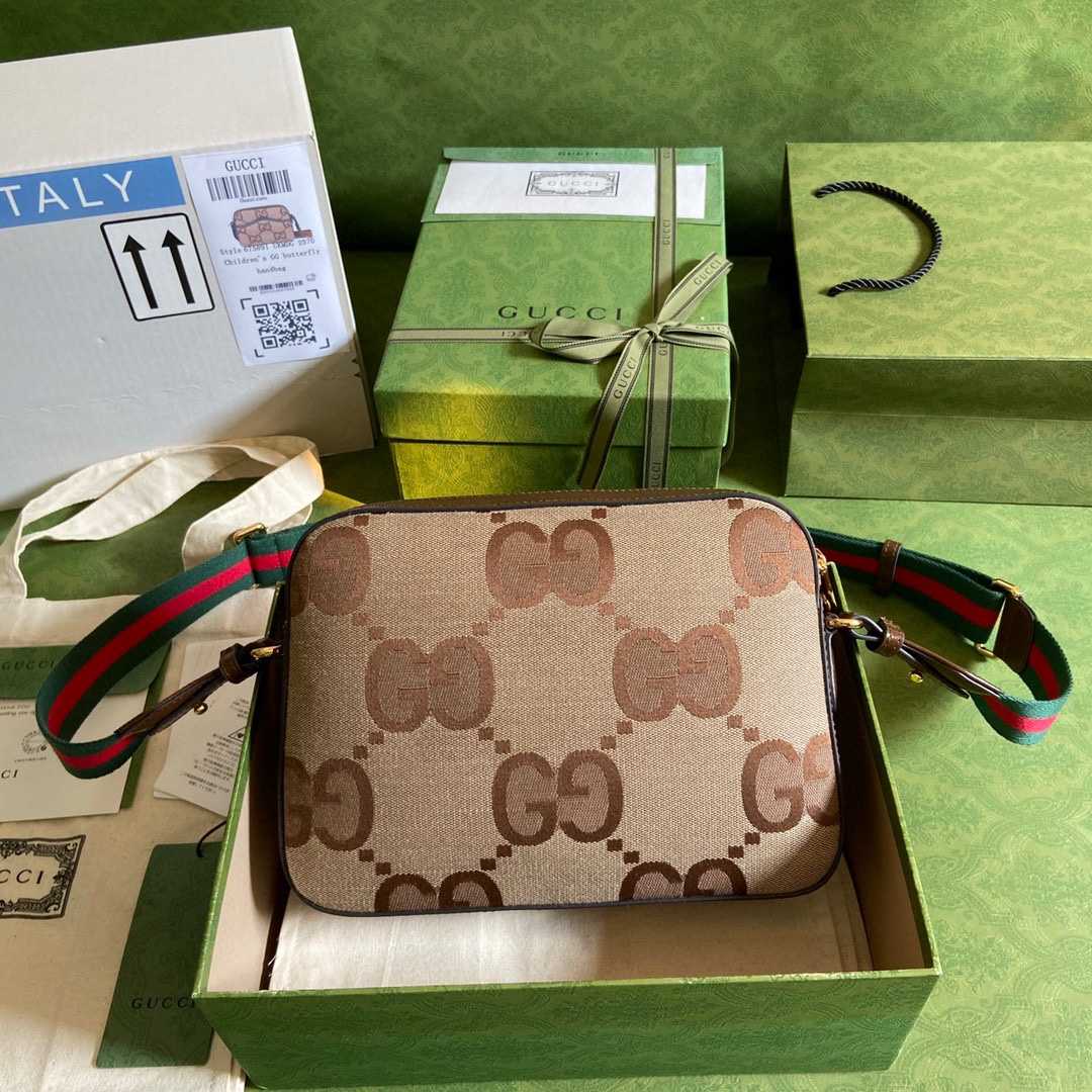 Gucci Jumbo GG Messenger Bag(25.5-20-6cm) - PerfectKickZ