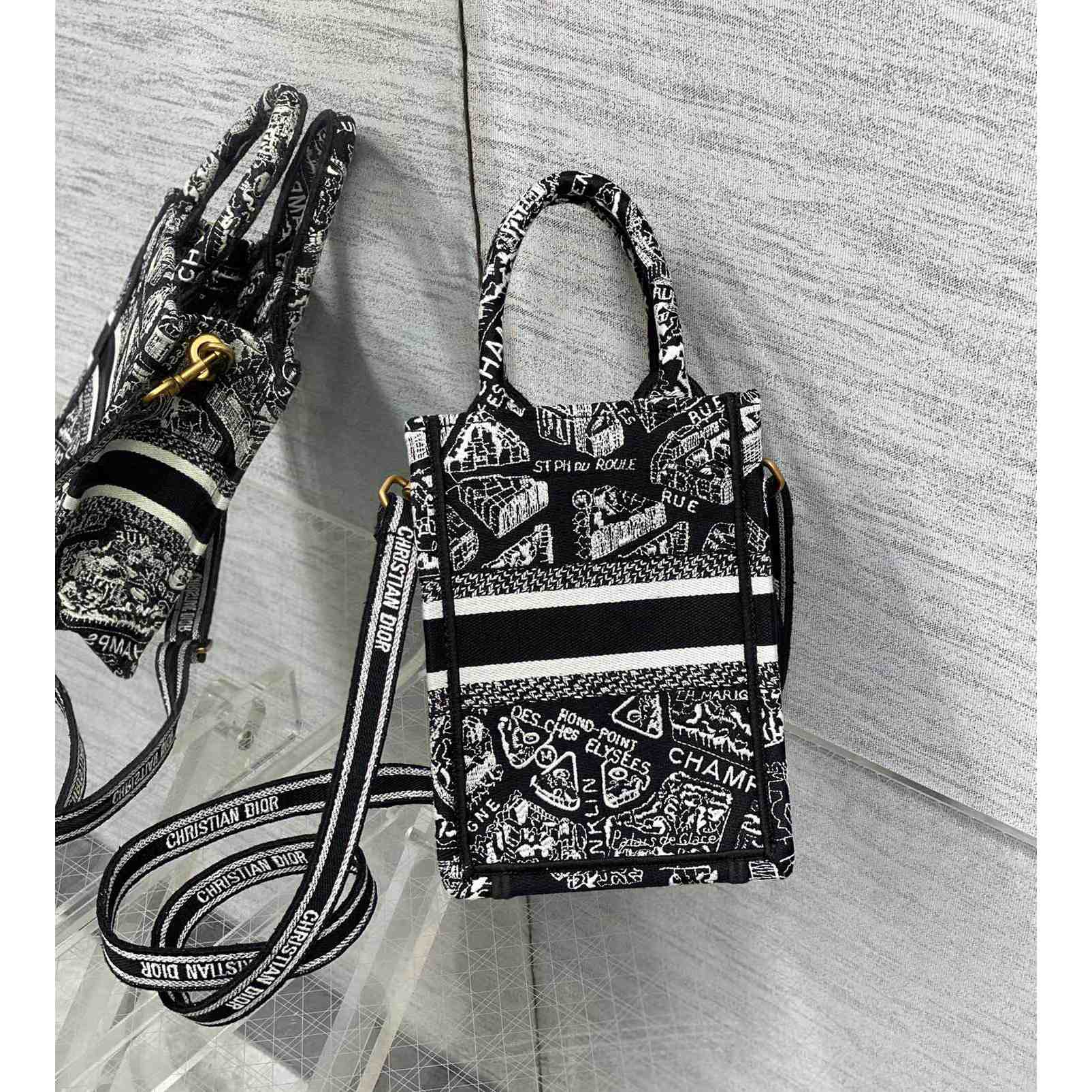 Dior Mini Dior Book Tote Phone Bag - PerfectKickZ