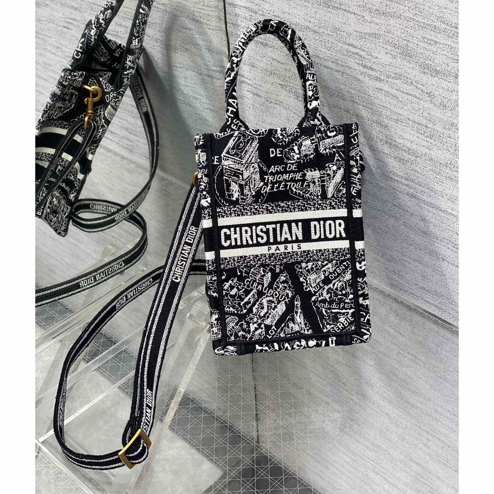 Dior Mini Dior Book Tote Phone Bag - PerfectKickZ