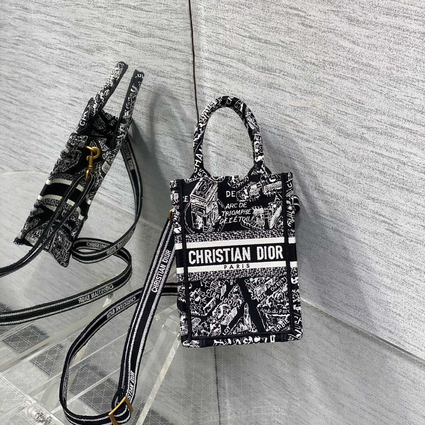Dior Mini Dior Book Tote Phone Bag - PerfectKickZ