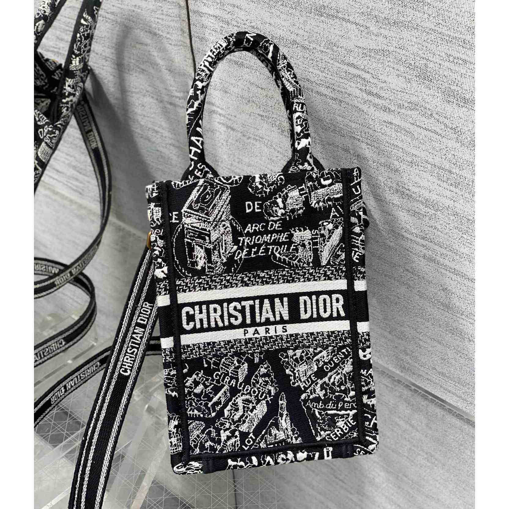 Dior Mini Dior Book Tote Phone Bag - PerfectKickZ
