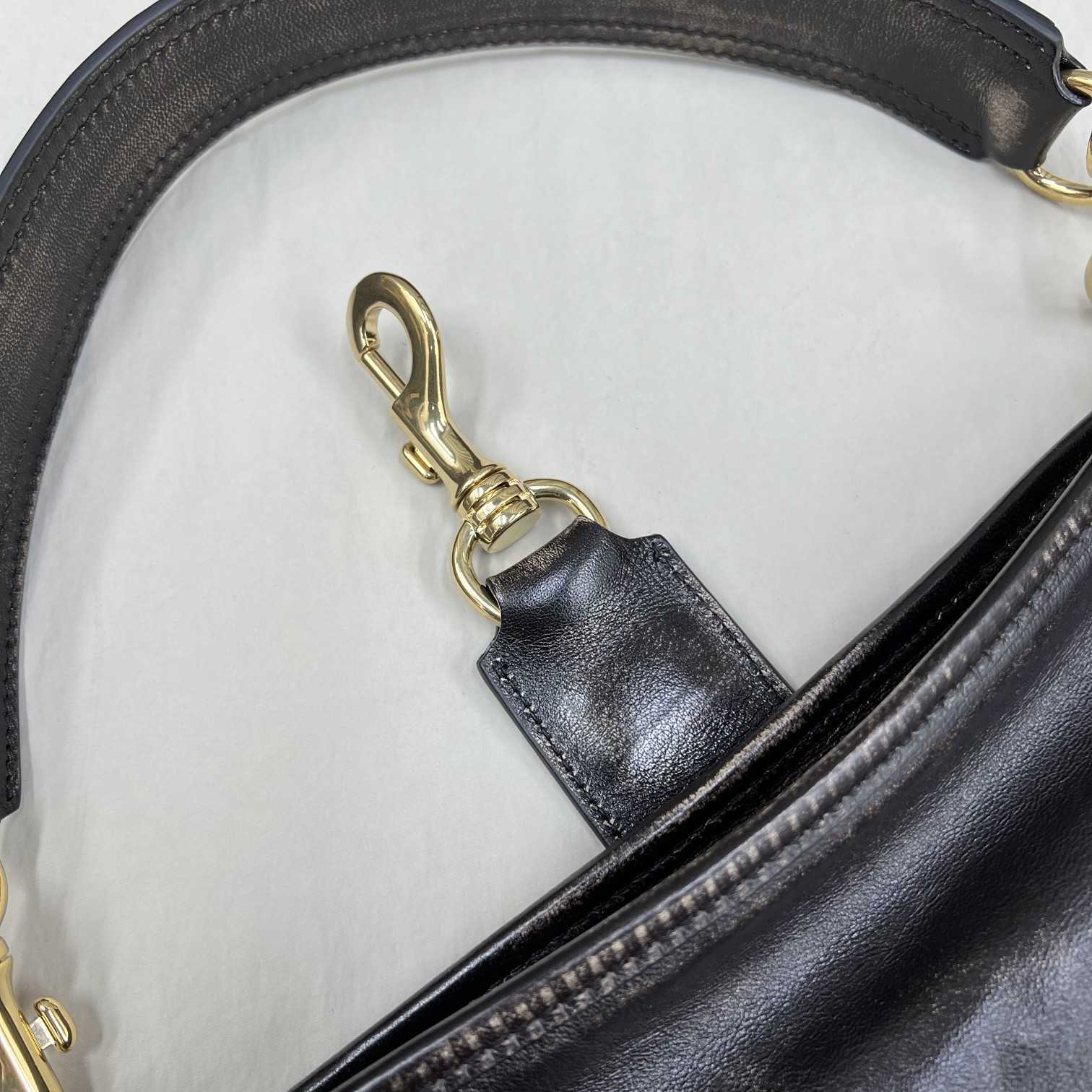 Miu Miu Leather Shoulder Bag With Snap Hook - PerfectKickZ