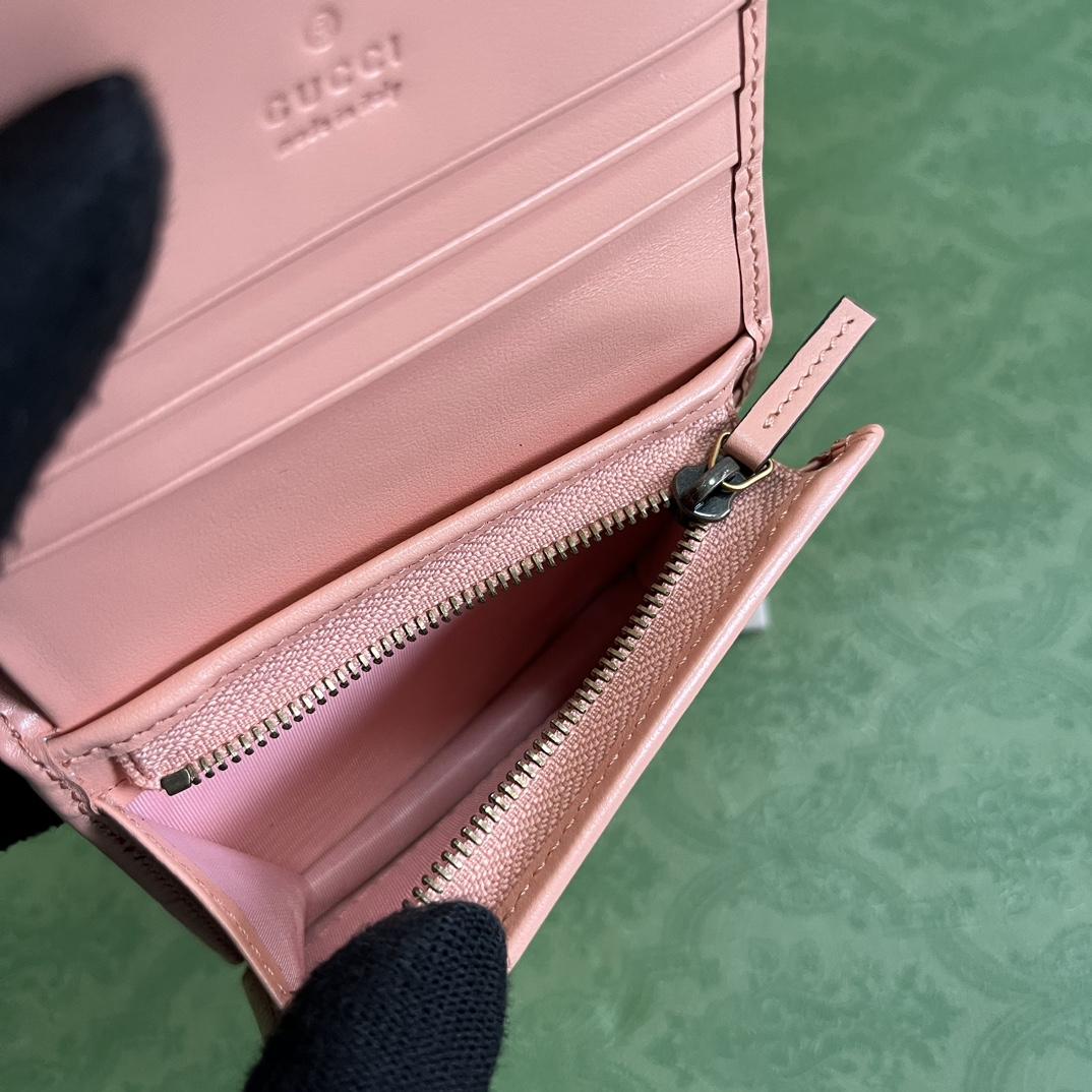 Gucci GG Marmont Matelassé Card Case Wallet - PerfectKickZ