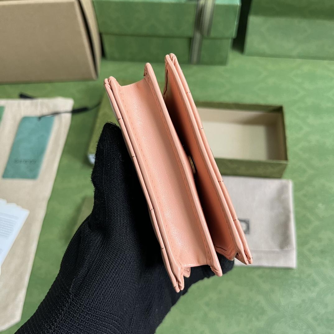 Gucci GG Marmont Matelassé Card Case Wallet - PerfectKickZ