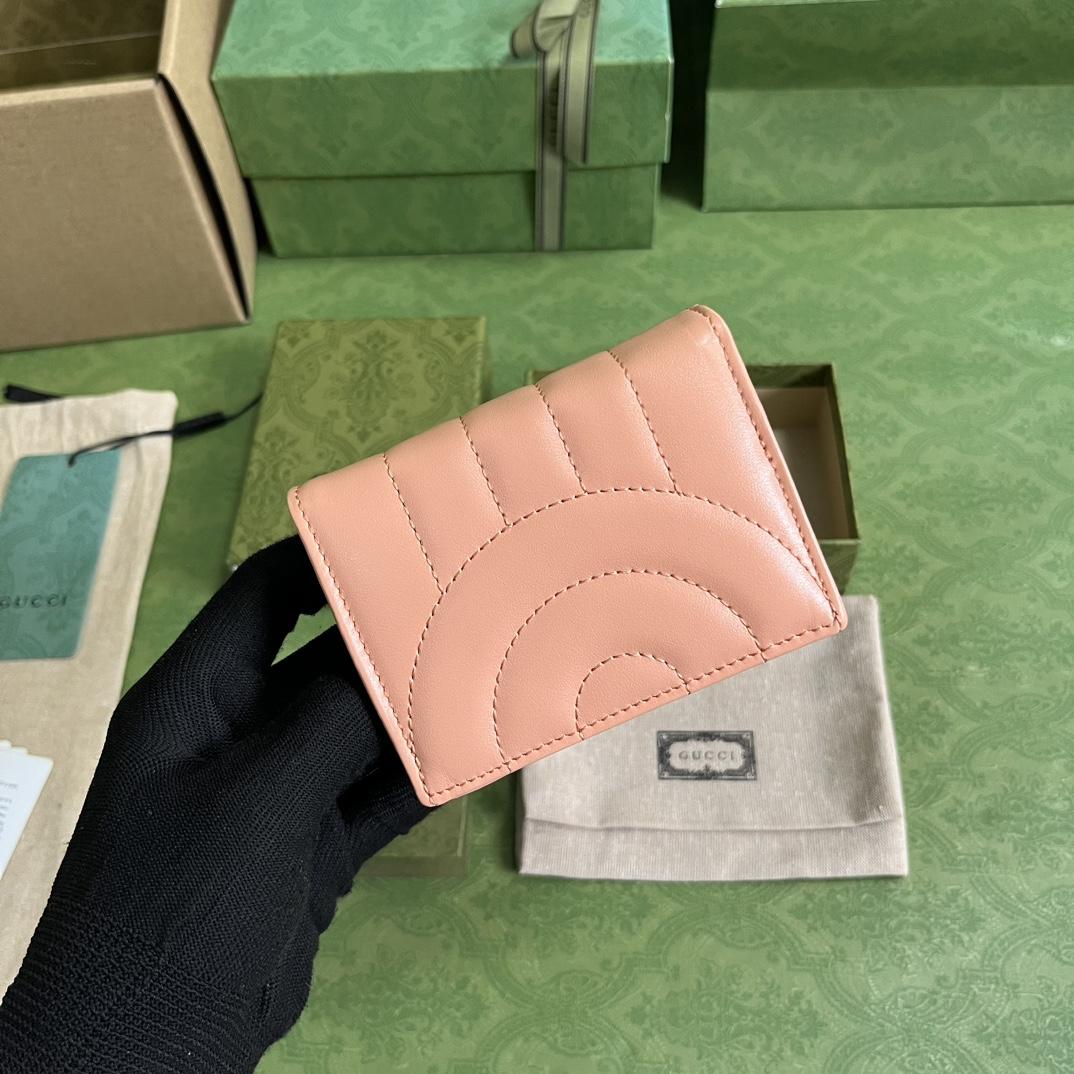 Gucci GG Marmont Matelassé Card Case Wallet - PerfectKickZ