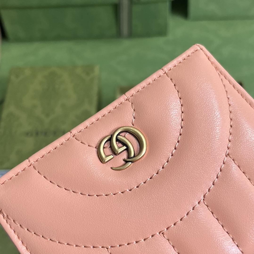 Gucci GG Marmont Matelassé Card Case Wallet - 