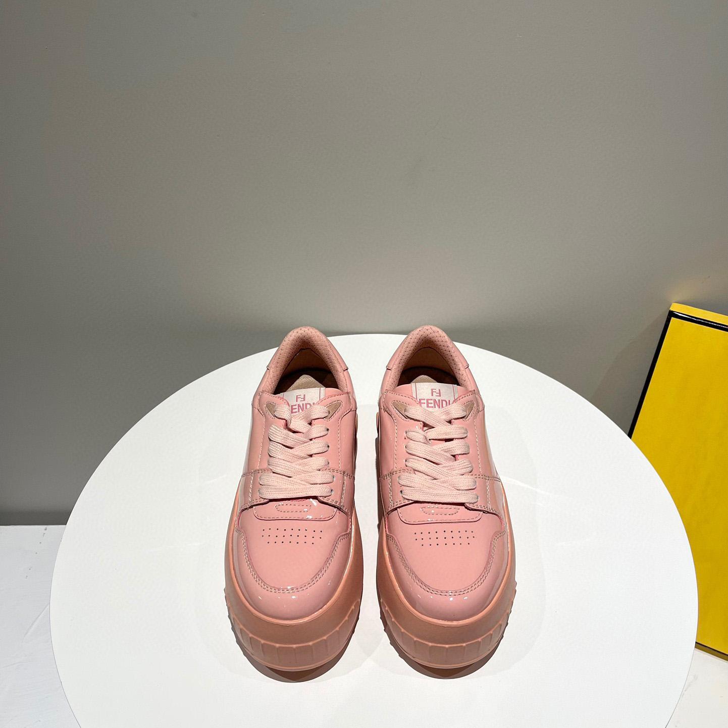 Fendi Fashion Show Pink Leather Low-Tops Sneaker  - PerfectKickZ