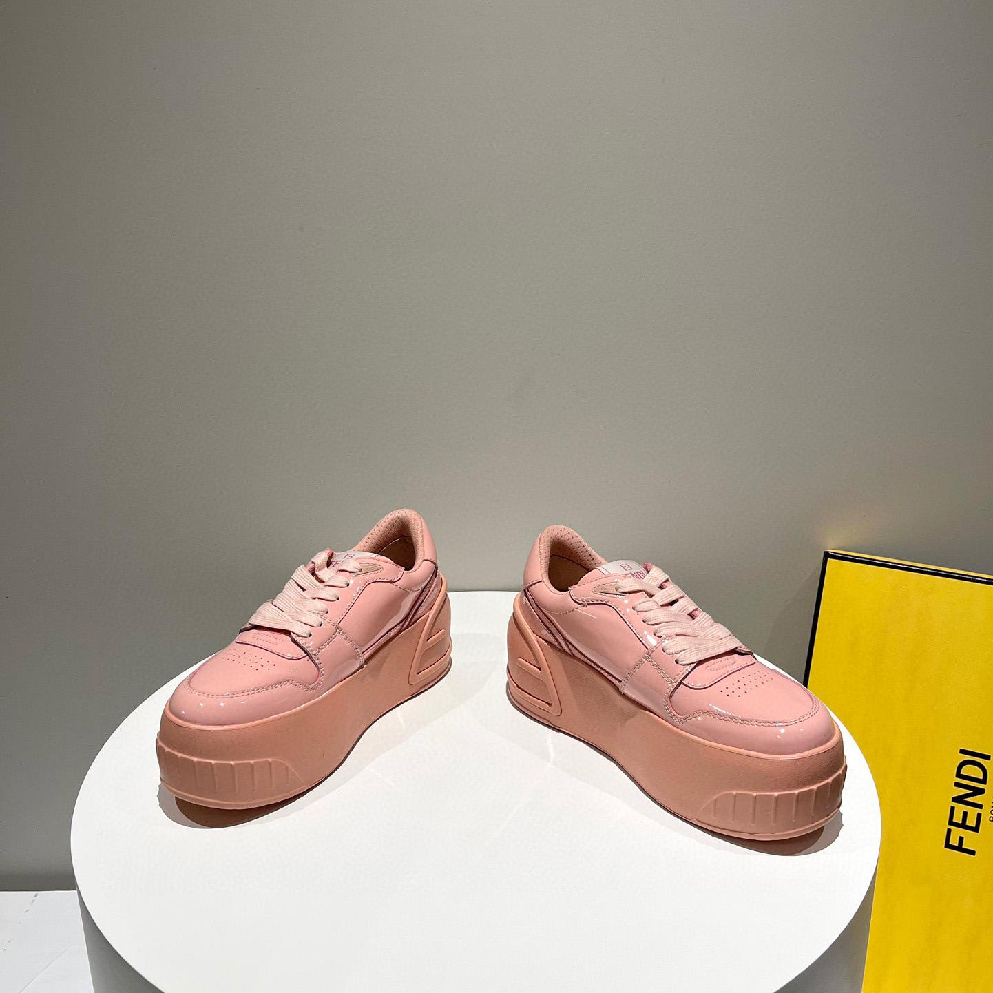 Fendi Fashion Show Pink Leather Low-Tops Sneaker  - PerfectKickZ