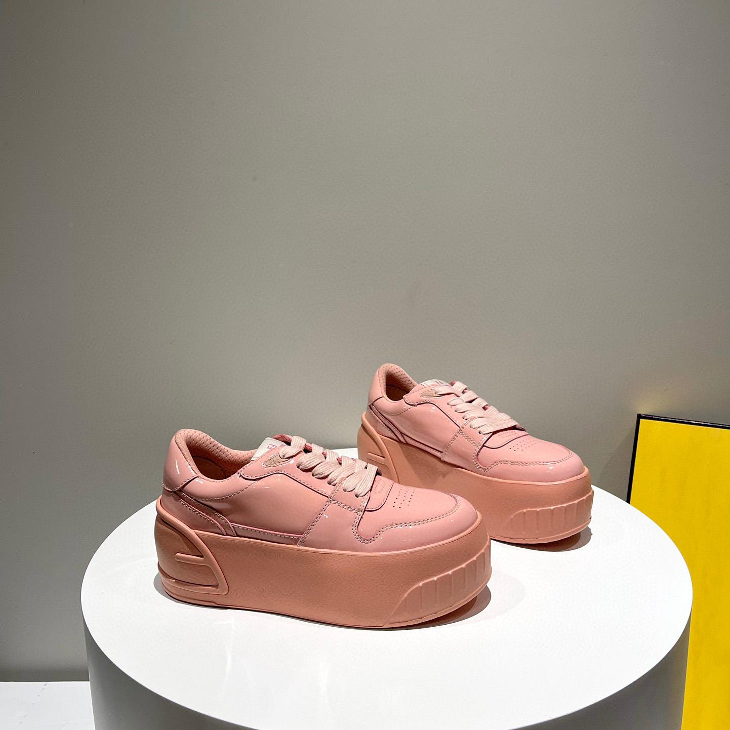Fendi Fashion Show Pink Leather Low-Tops Sneaker  - PerfectKickZ