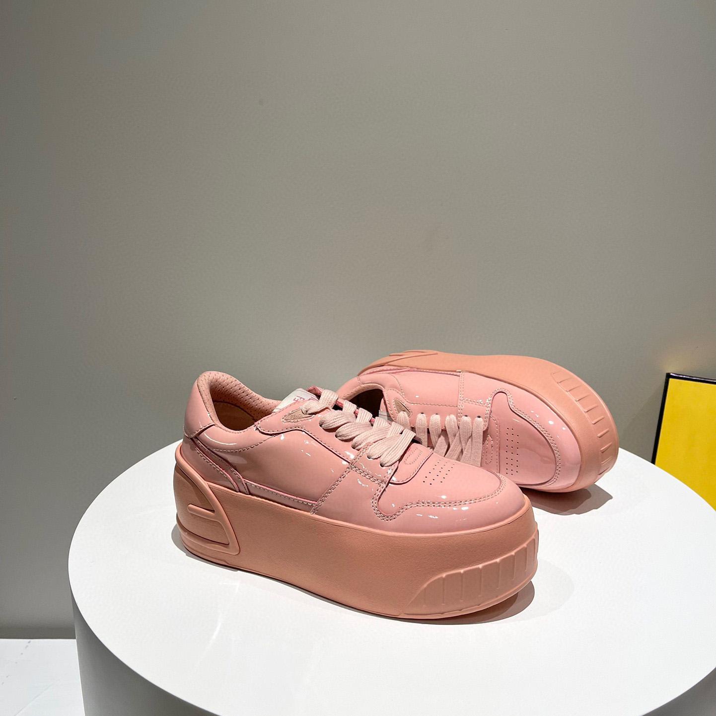Fendi Fashion Show Pink Leather Low-Tops Sneaker  - PerfectKickZ