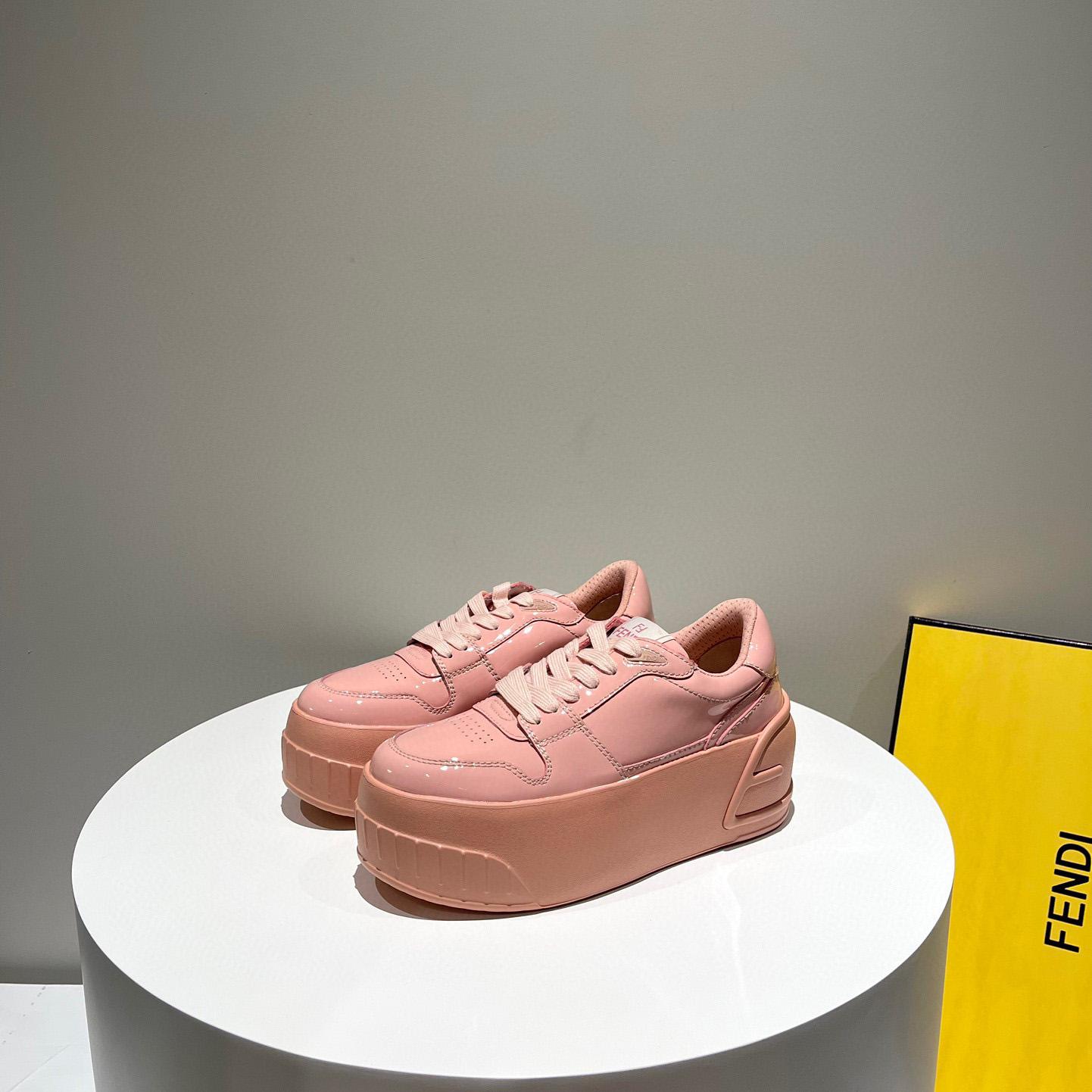 Fendi Fashion Show Pink Leather Low-Tops Sneaker  - PerfectKickZ