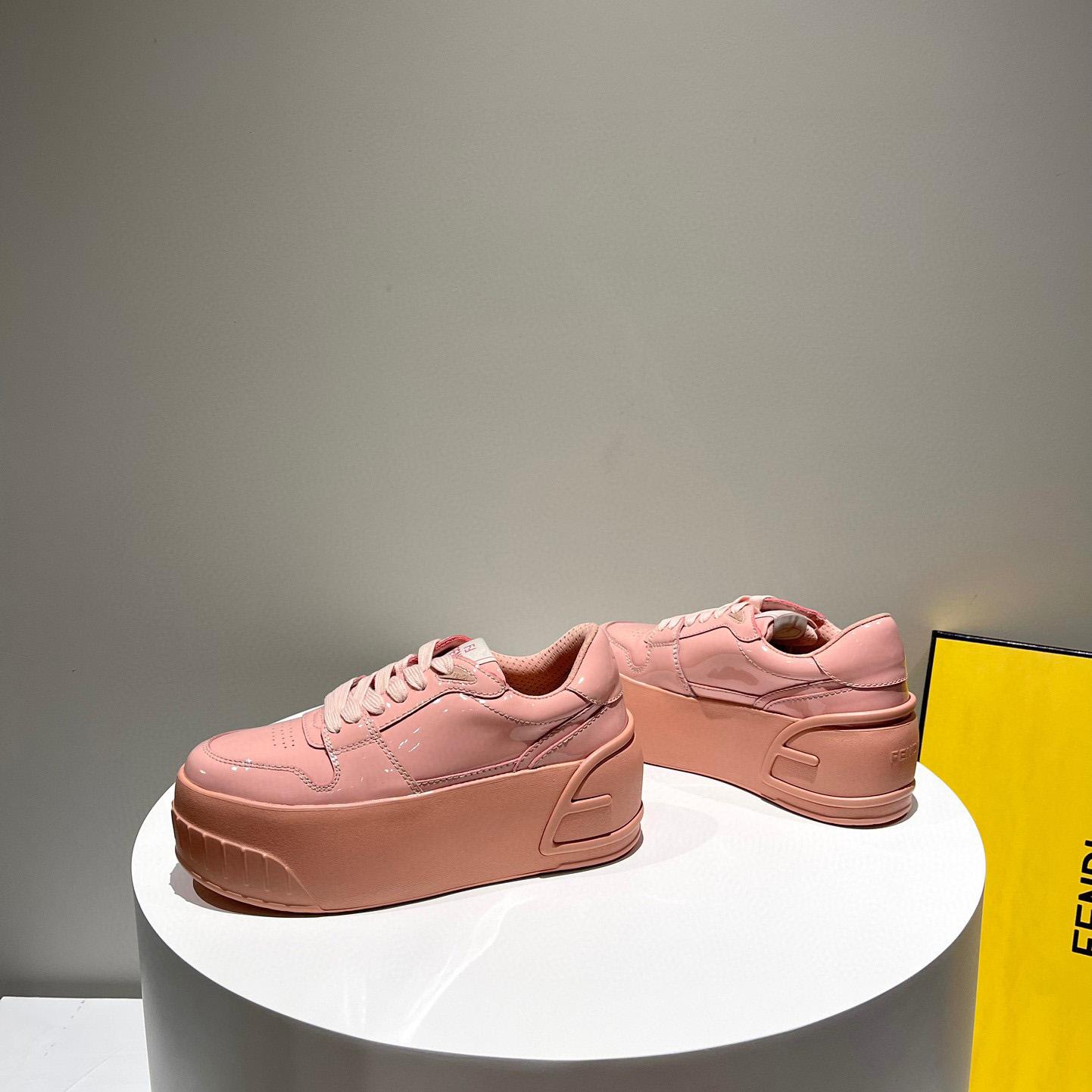 Fendi Fashion Show Pink Leather Low-Tops Sneaker  - PerfectKickZ