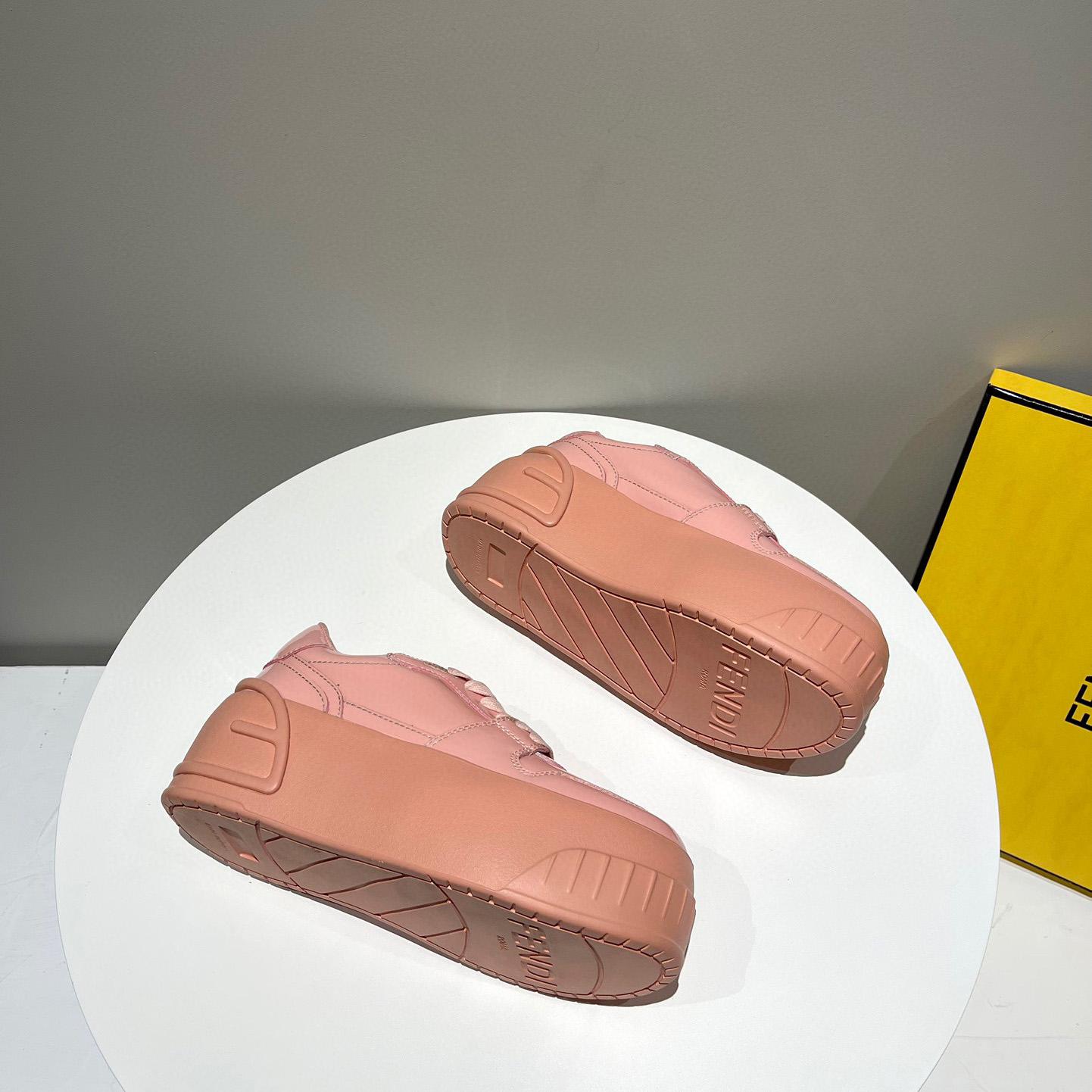 Fendi Fashion Show Pink Leather Low-Tops Sneaker  - PerfectKickZ