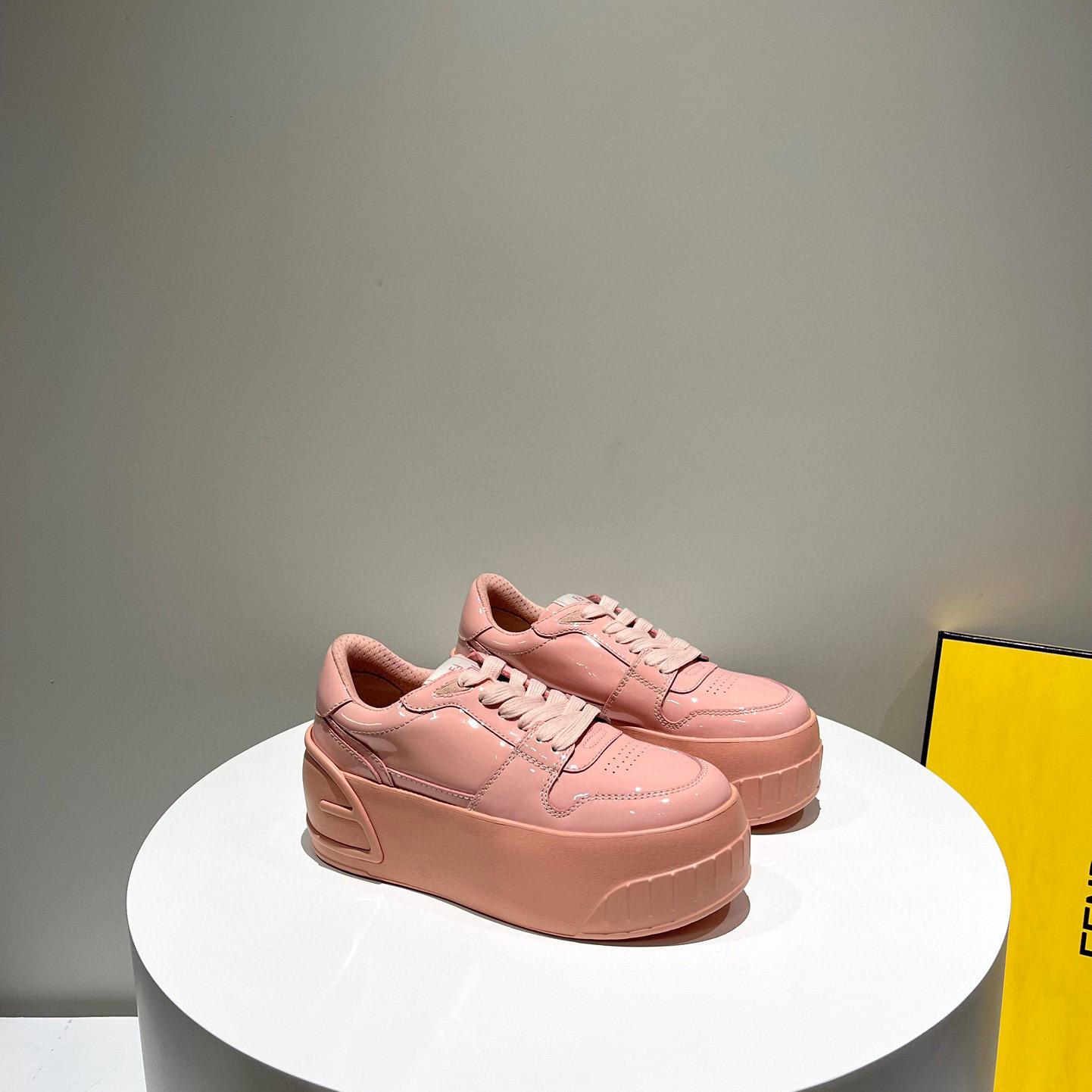 Fendi Fashion Show Pink Leather Low-Tops Sneaker  - PerfectKickZ