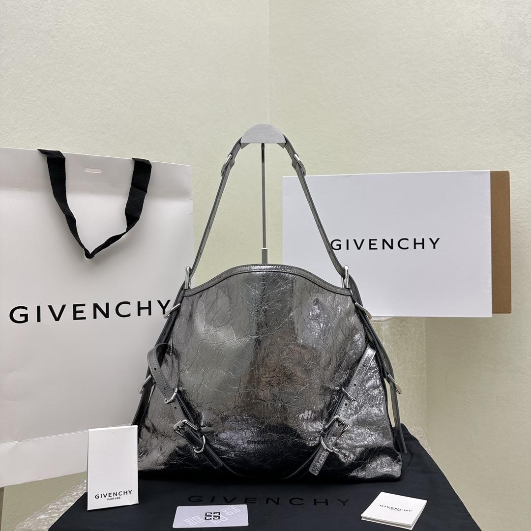 Givenchy Medium Voyou Bag In Laminated Leather(32-37-6.5cm) - PerfectKickZ