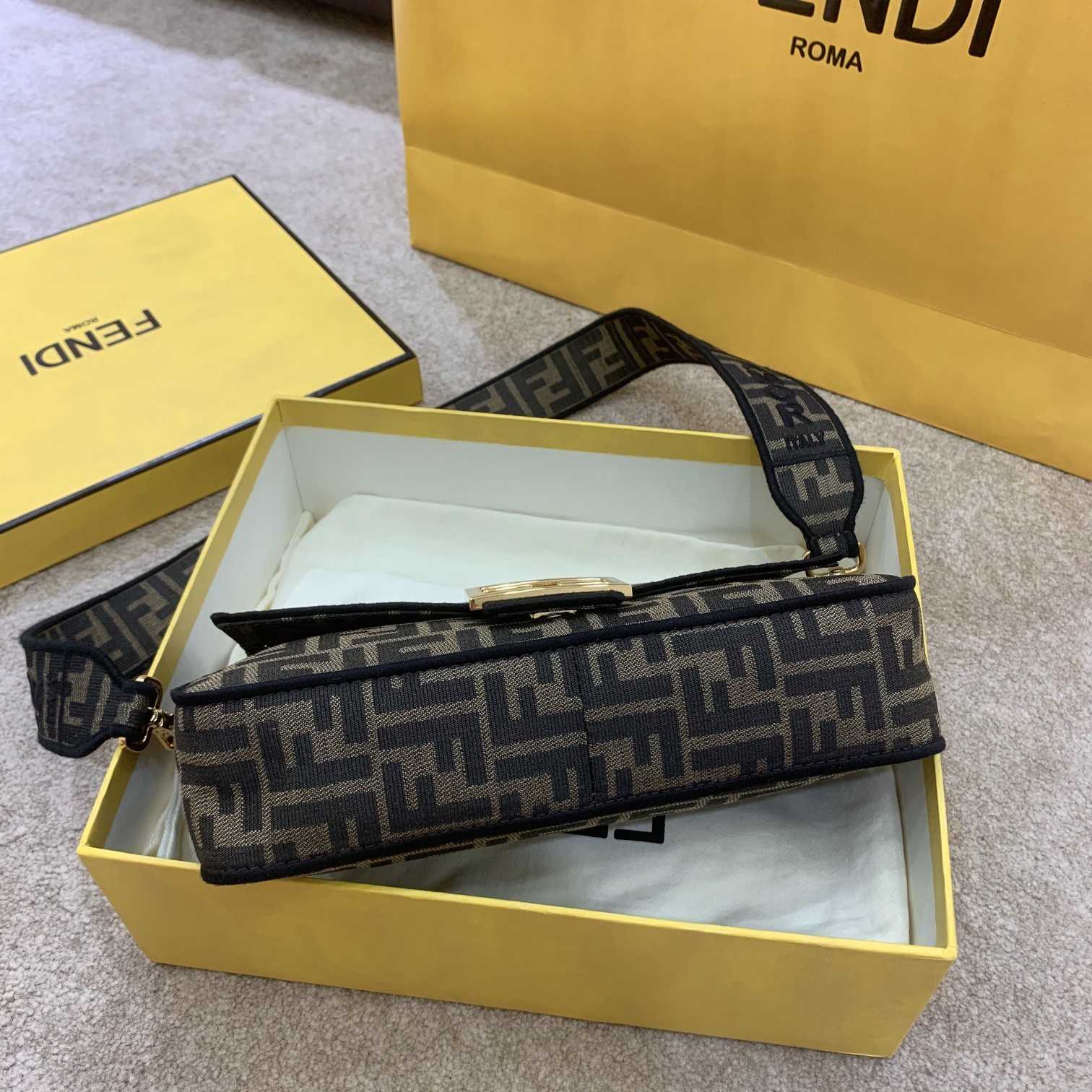 Fendi Baguette Jacquard FF Fabric Bag - 
