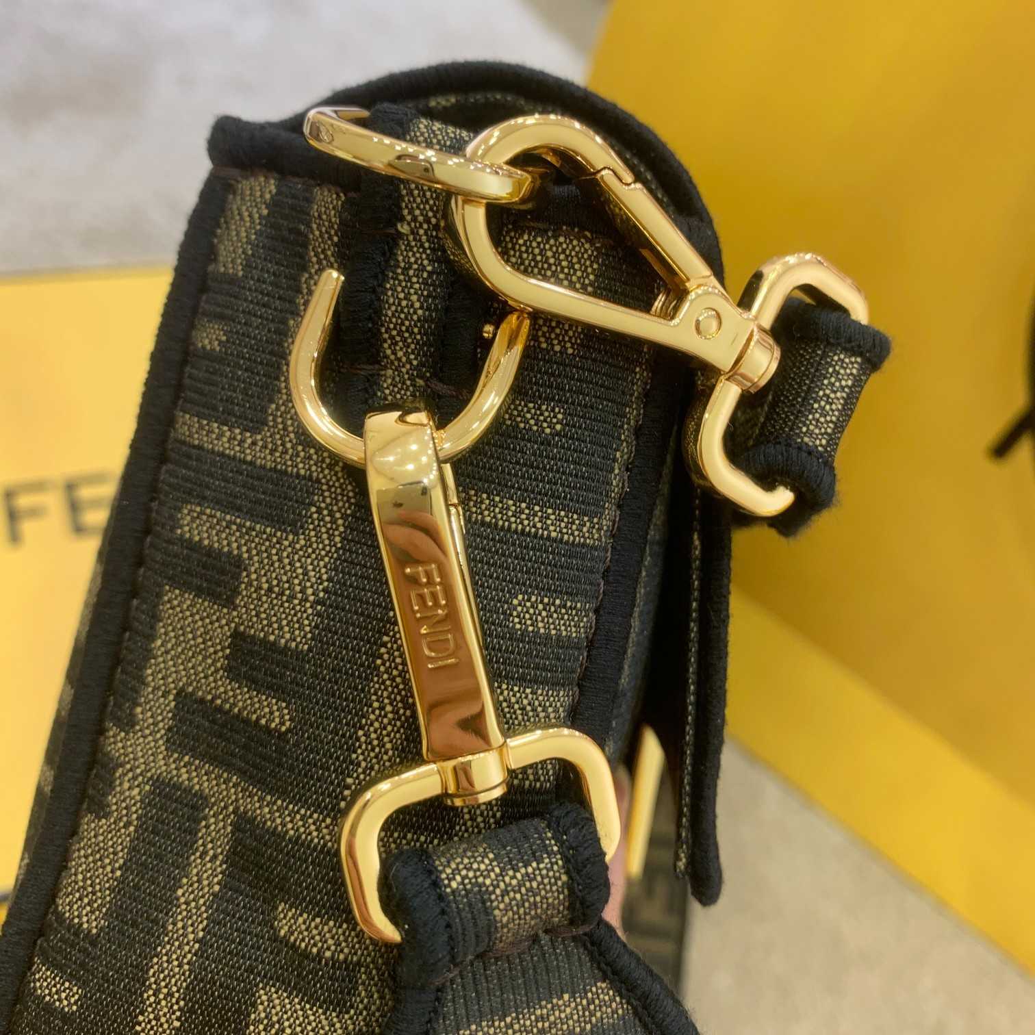 Fendi Baguette Jacquard FF Fabric Bag - 
