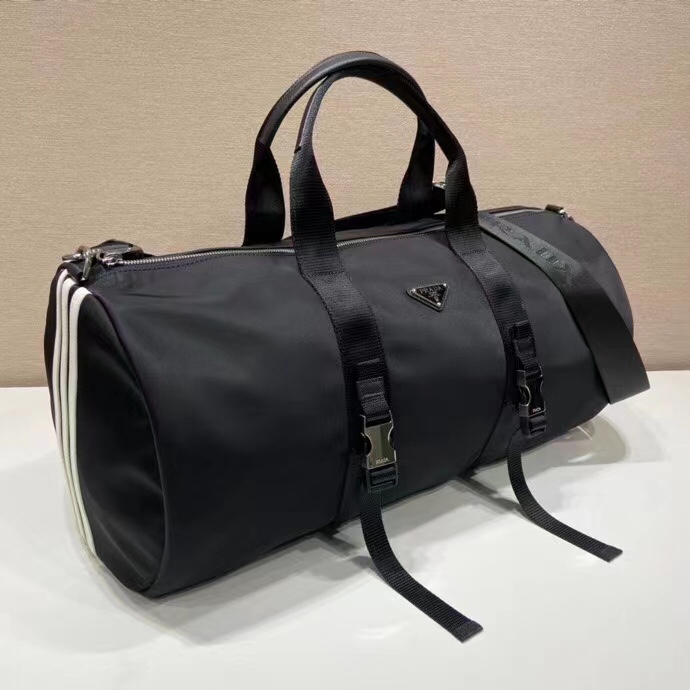 Prada  Nylon And Saffiano Leather Duffle Bag - PerfectKickZ