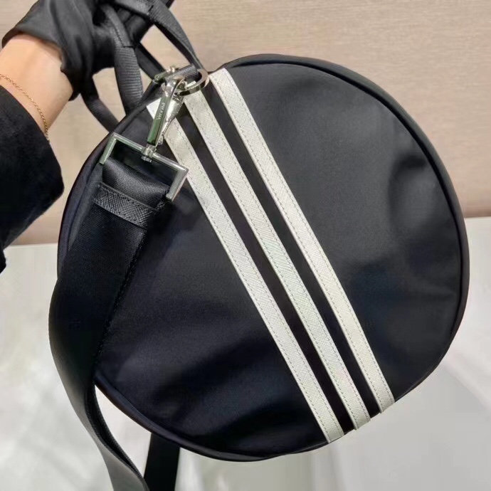 Prada  Nylon And Saffiano Leather Duffle Bag - PerfectKickZ
