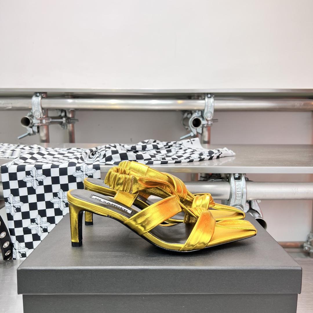 JIl Sander High-Heeled Leather Sandals  - PerfectKickZ