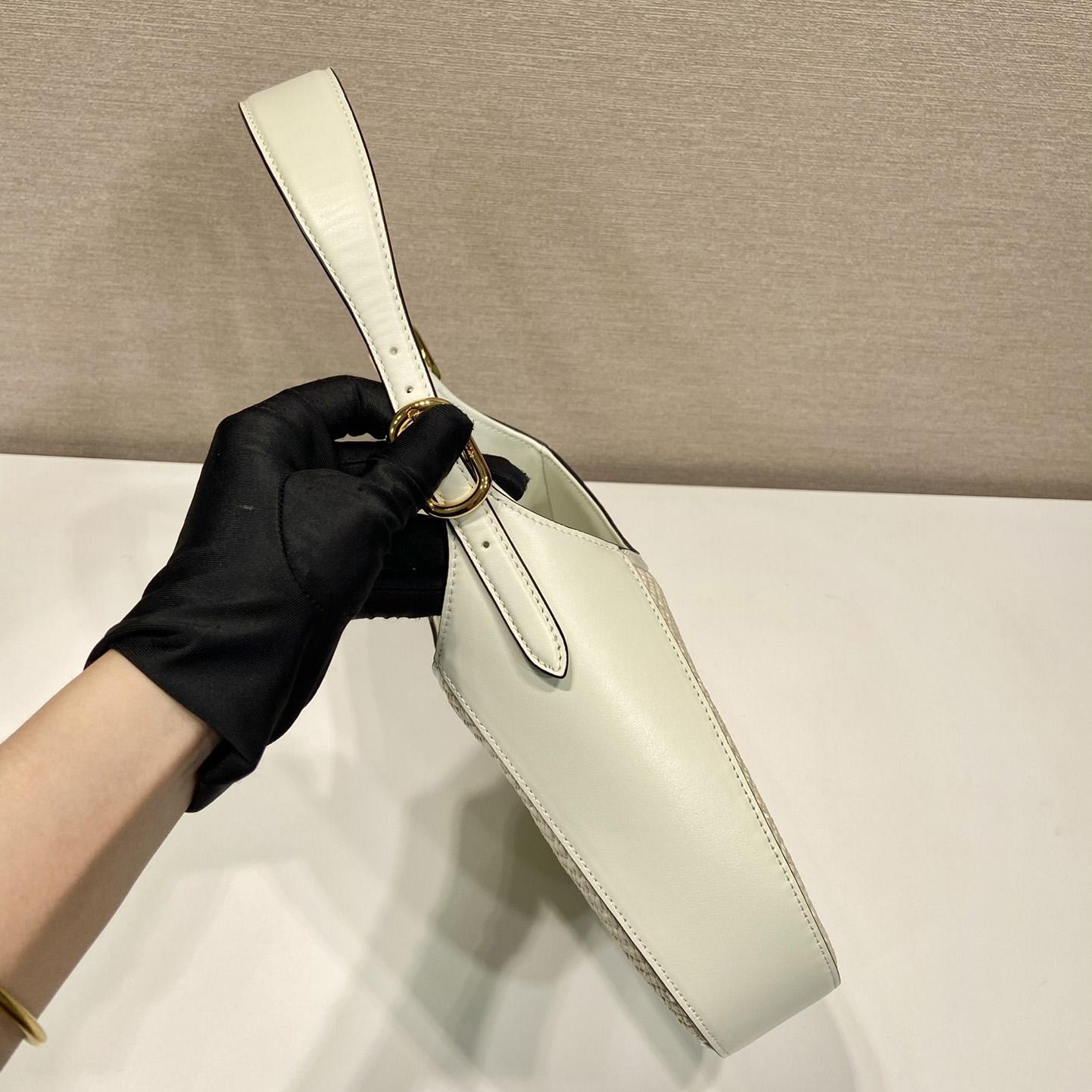 Prada Fabric And Leather Shoulder Bag - PerfectKickZ