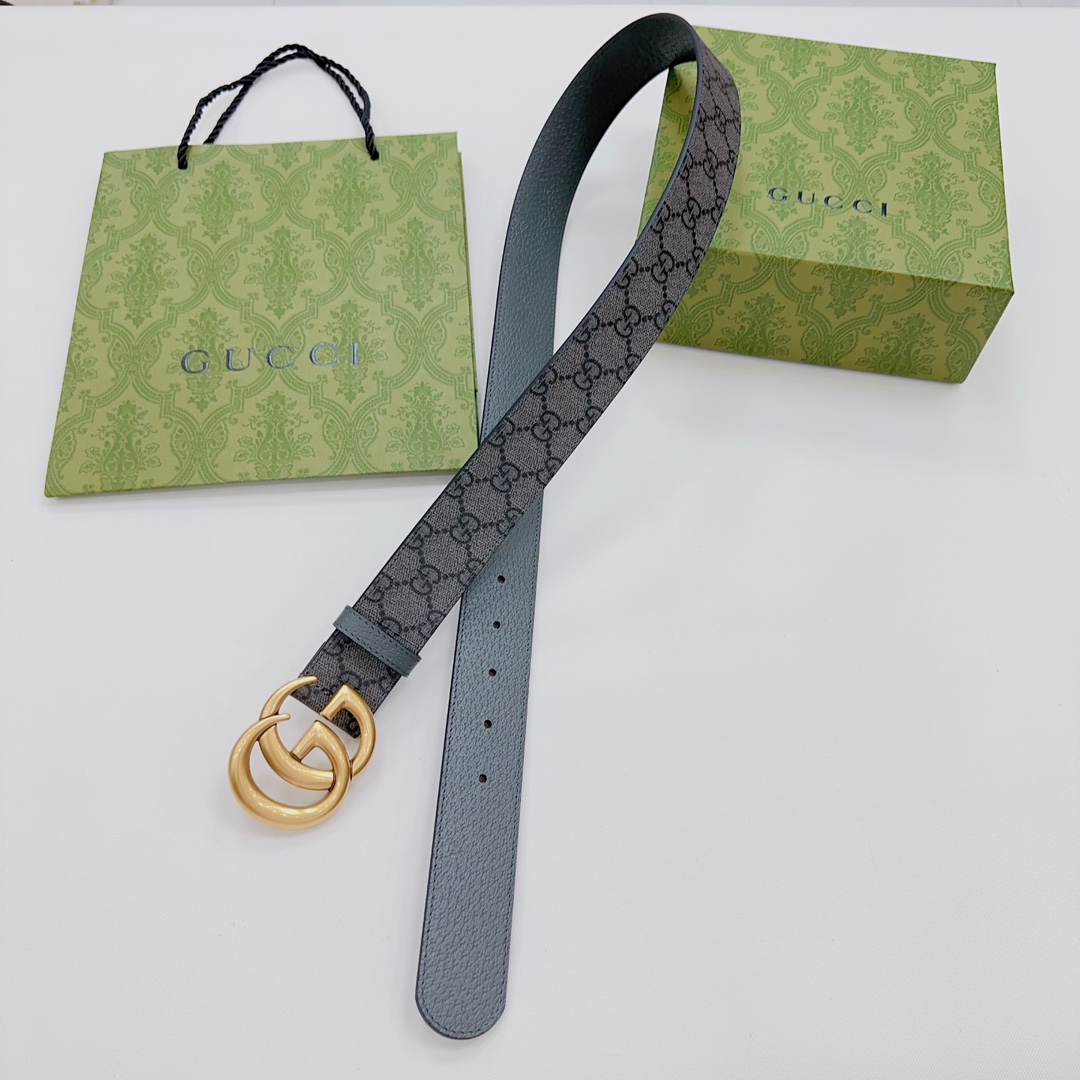 Gucci GG Marmont Reversible Belt - PerfectKickZ