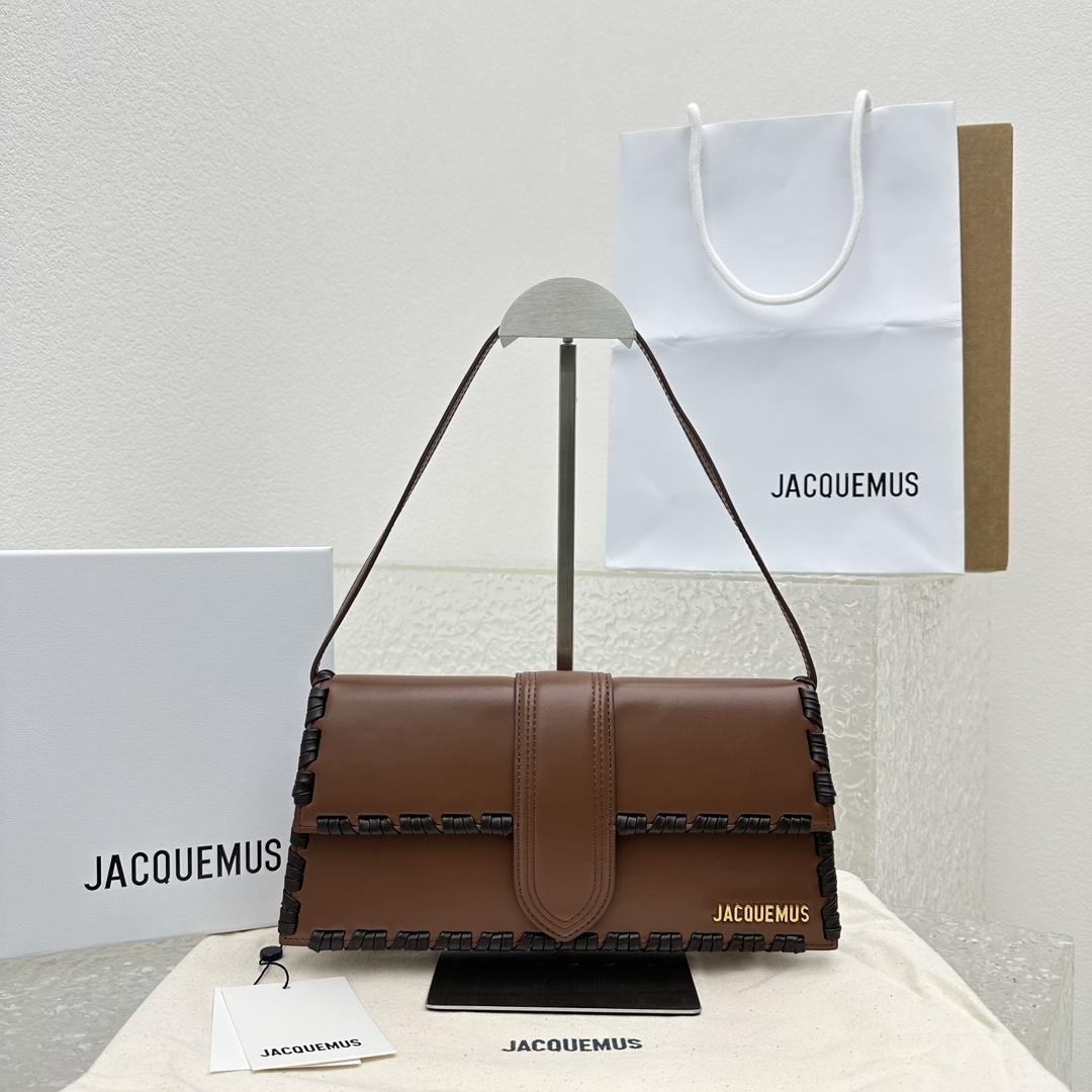 Jacquemus Le Bambino Long Lacet Long laced Flap Bag(28x13.5x6cm) - PerfectKickZ