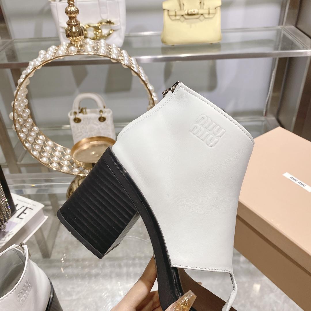 Miu Miu Leather Thong Booties - PerfectKickZ