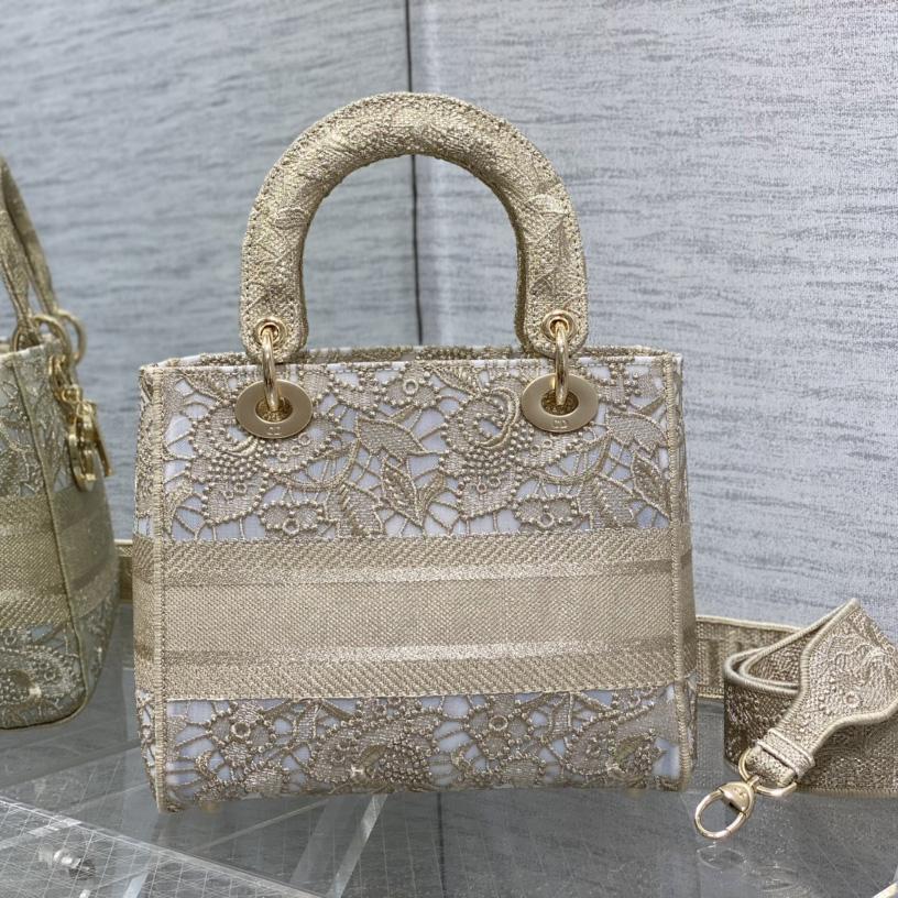 Dior Medium Dior Or Lady D-lite Bag - PerfectKickZ