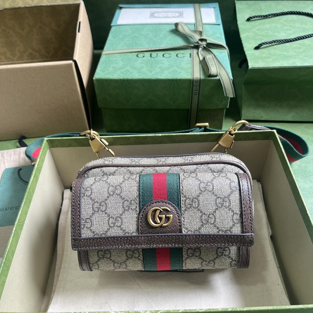 Gucci Ophidia GG Mini Bag(20-12.5-9cm)    - PerfectKickZ