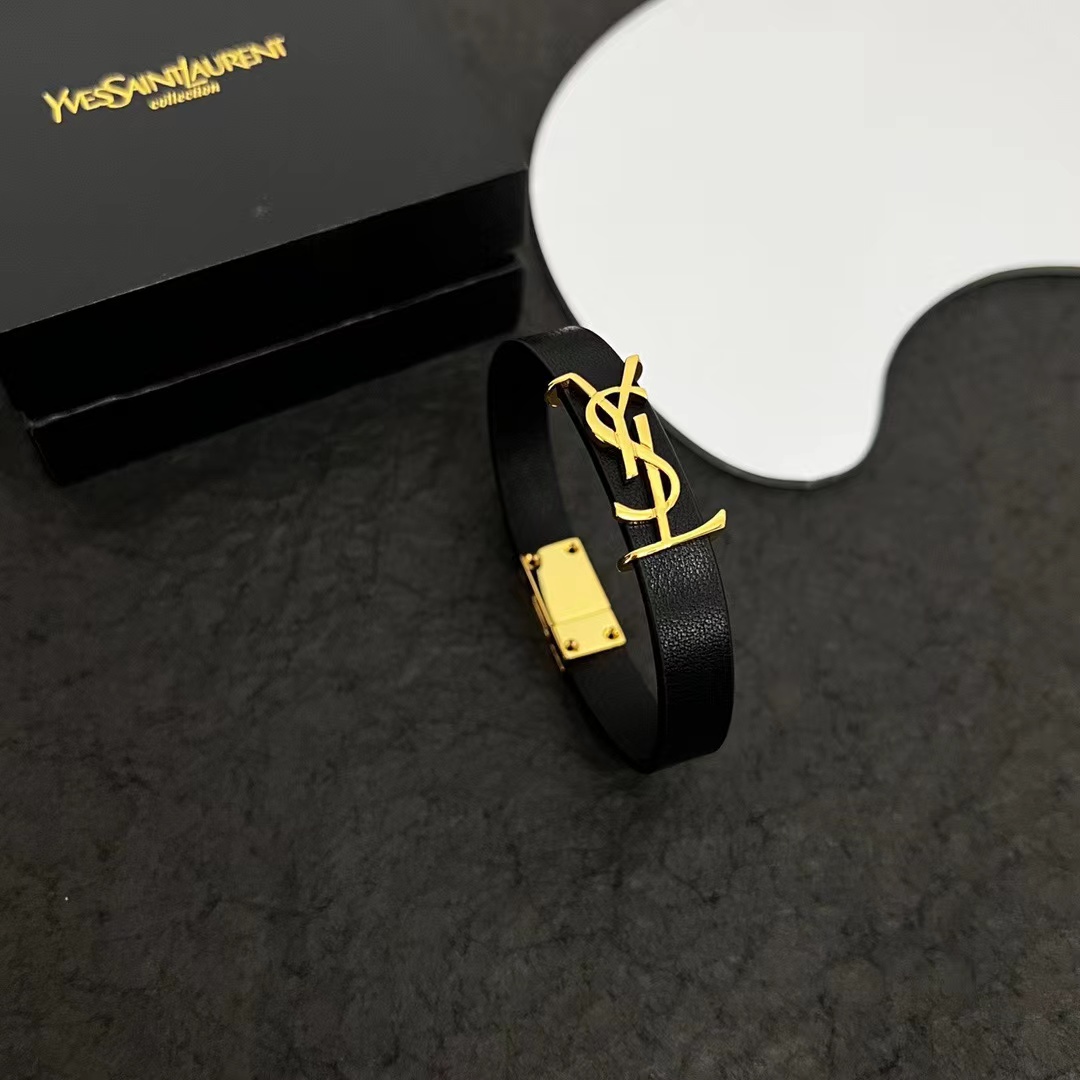 Saint Laurent Leather Bracelet - PerfectKickZ
