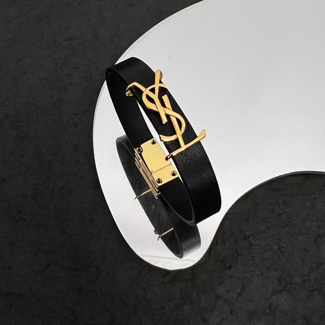 Saint Laurent Leather Bracelet - PerfectKickZ