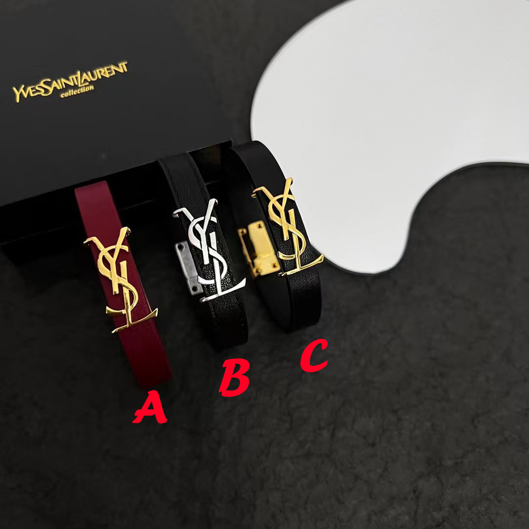 Saint Laurent Leather Bracelet - PerfectKickZ