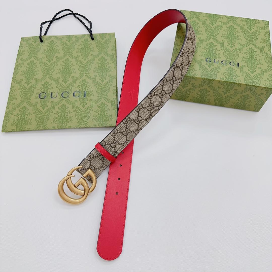 Gucci GG Marmont Reversible Belt - PerfectKickZ