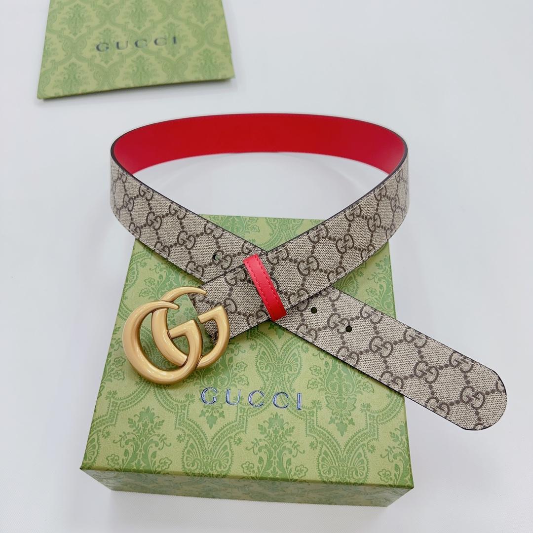 Gucci GG Marmont Reversible Belt - PerfectKickZ