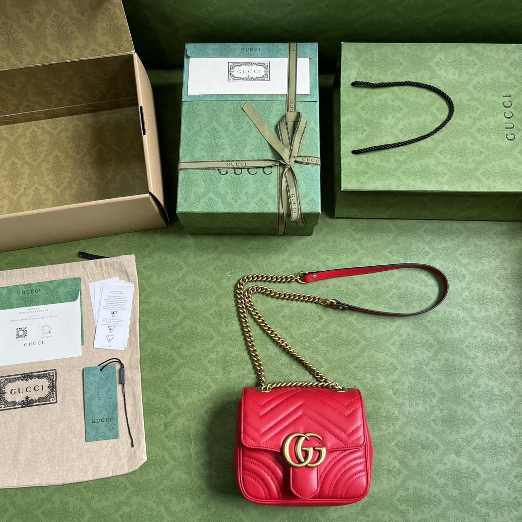 Gucci GG Marmont Mini Shoulder Bag(18-15-8cm) - PerfectKickZ