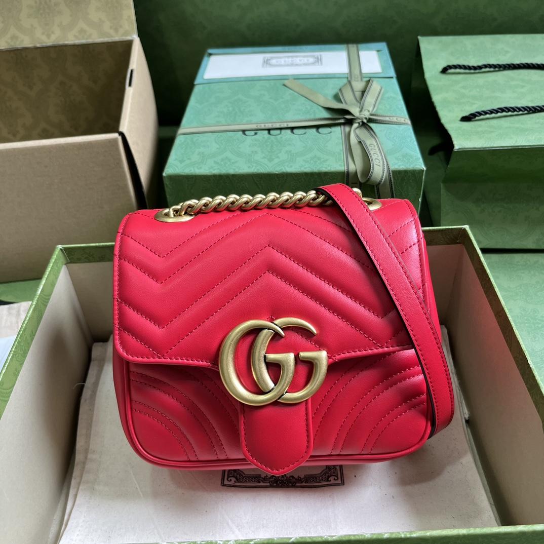 Gucci GG Marmont Mini Shoulder Bag(18-15-8cm) - PerfectKickZ