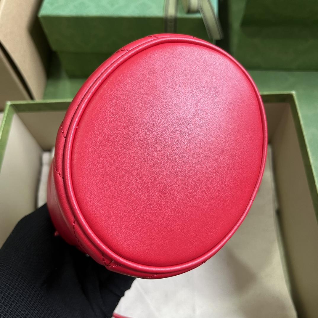 Gucci GG Marmont Matelassé Mini Bucket Bag  (19-17-13cm) - PerfectKickZ