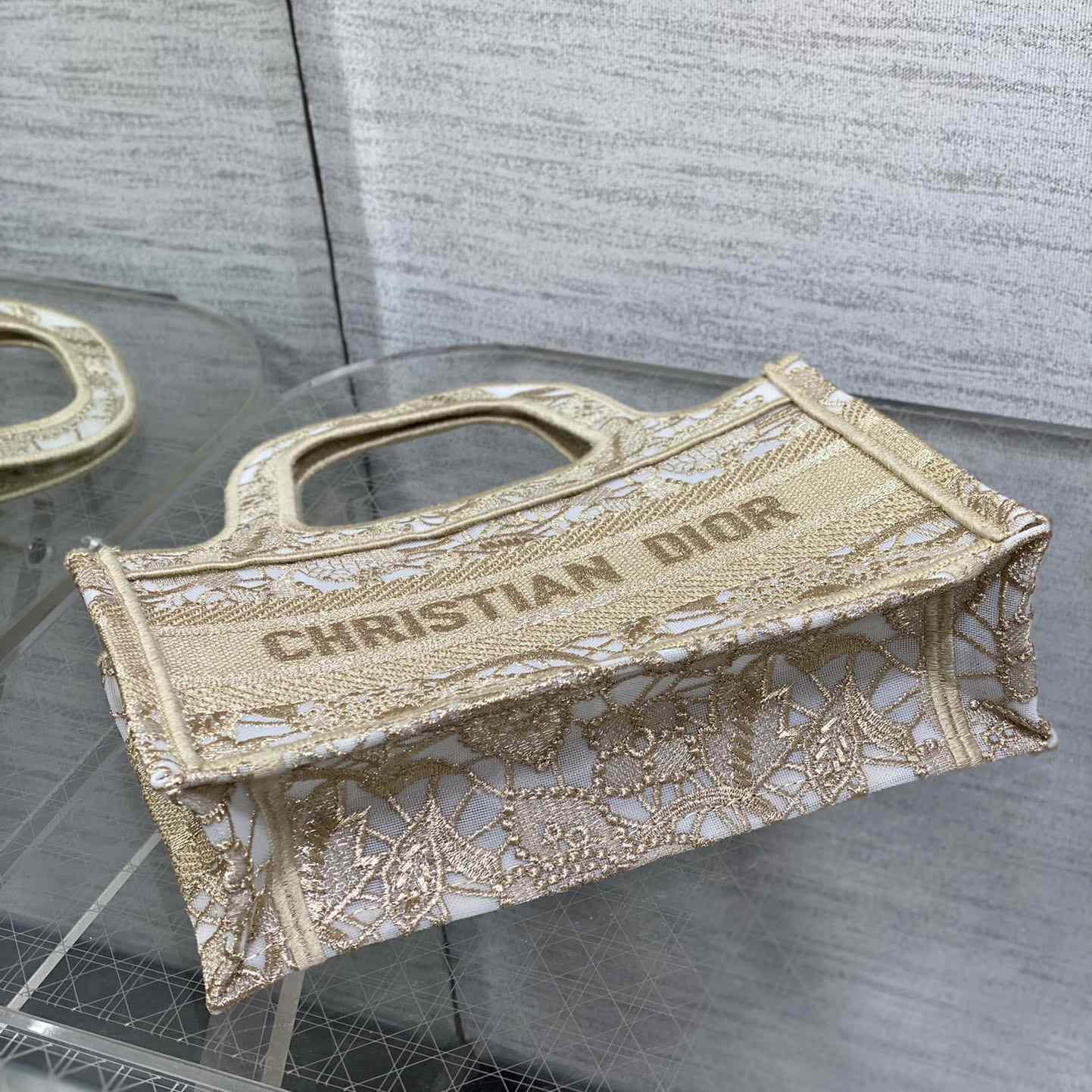 Dior Mini Dior Or Dior Book Tote - PerfectKickZ