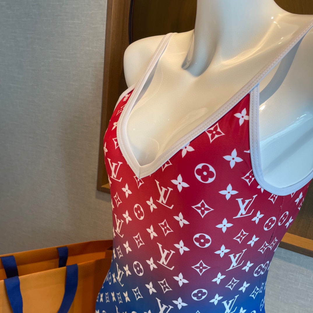 Louis Vuitton Monogram Gradient Cut-Out One-Piece Swimsuit - PerfectKickZ