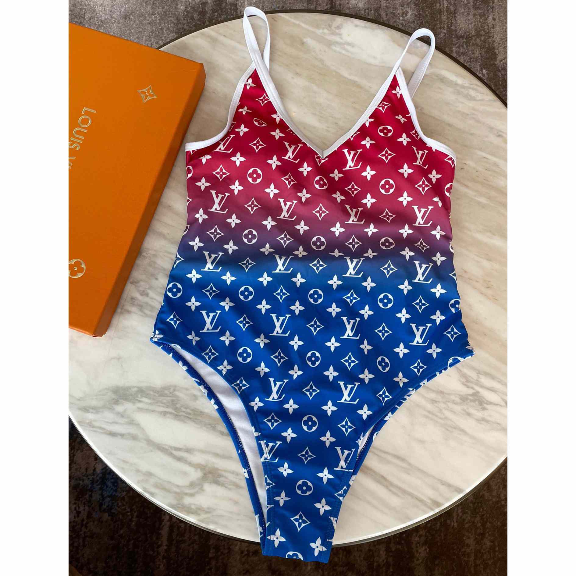 Louis Vuitton Monogram Gradient Cut-Out One-Piece Swimsuit - PerfectKickZ