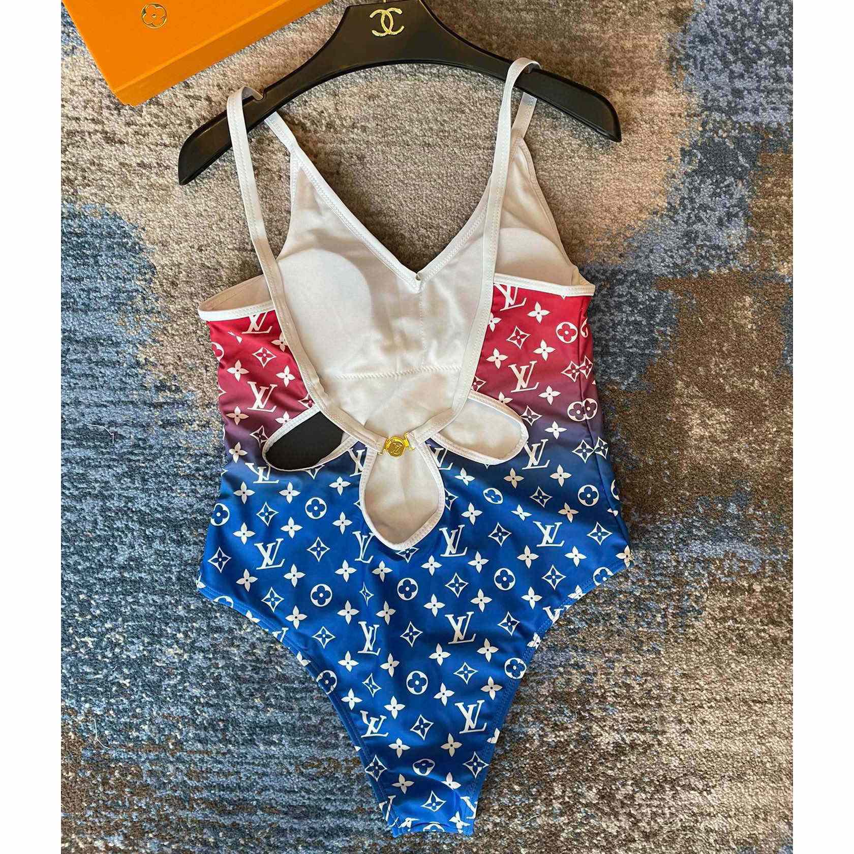 Louis Vuitton Monogram Gradient Cut-Out One-Piece Swimsuit - PerfectKickZ